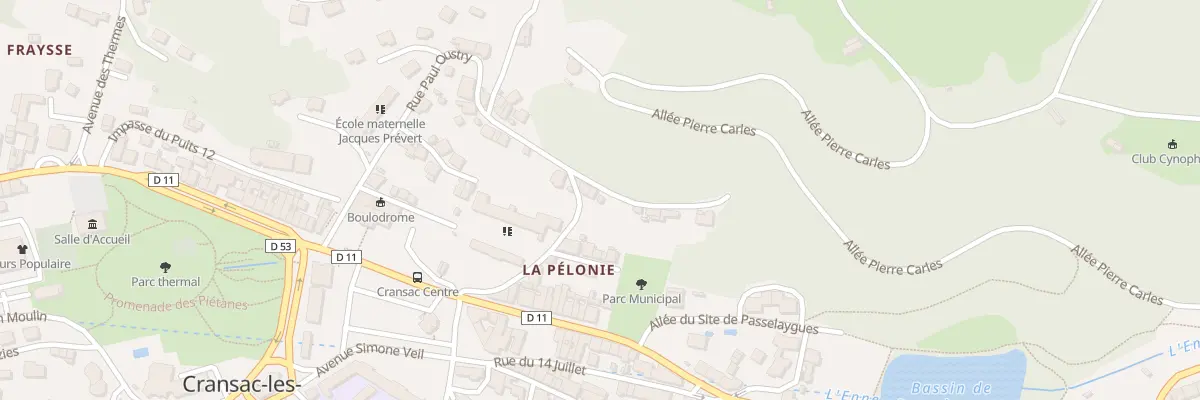 Plan du 11 La Pelonie à Cransac-les-Thermes