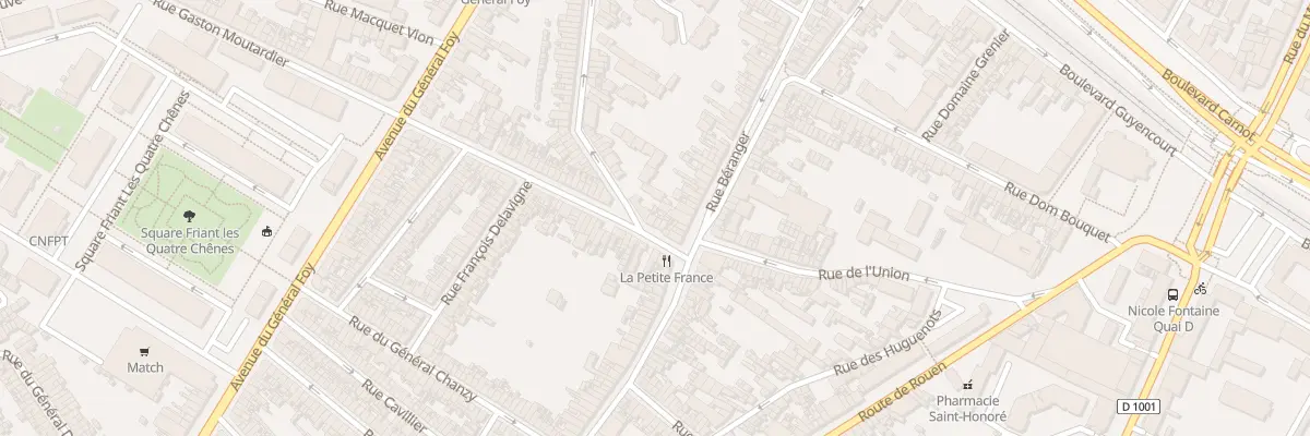 Plan du 10 Rue Denfert Rochereau à Amiens