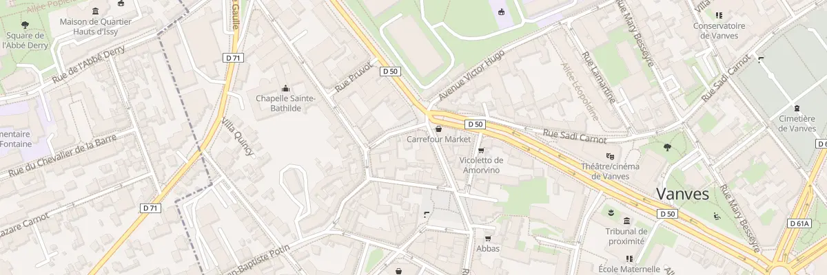 Plan du 1 Pl Mal de Lattre de Tassigny à Vanves