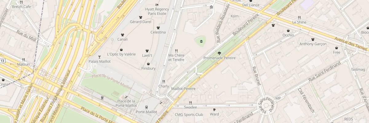 Plan du 222 Bd Pereire à Paris 17e Arrondissement