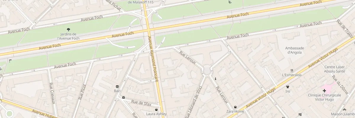 Plan du 35 Av Foch à Paris 16e Arrondissement