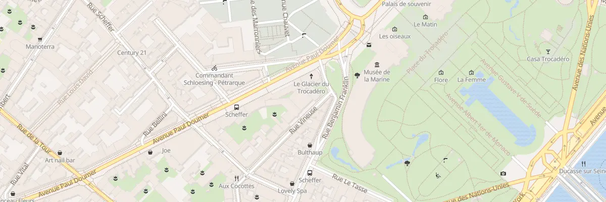 Plan du 45 Rue Vineuse à Paris 16e Arrondissement