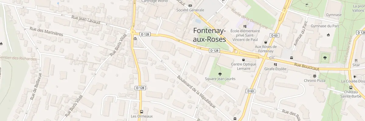 Plan du 9 Rue Jean Jaures à Fontenay-aux-Roses