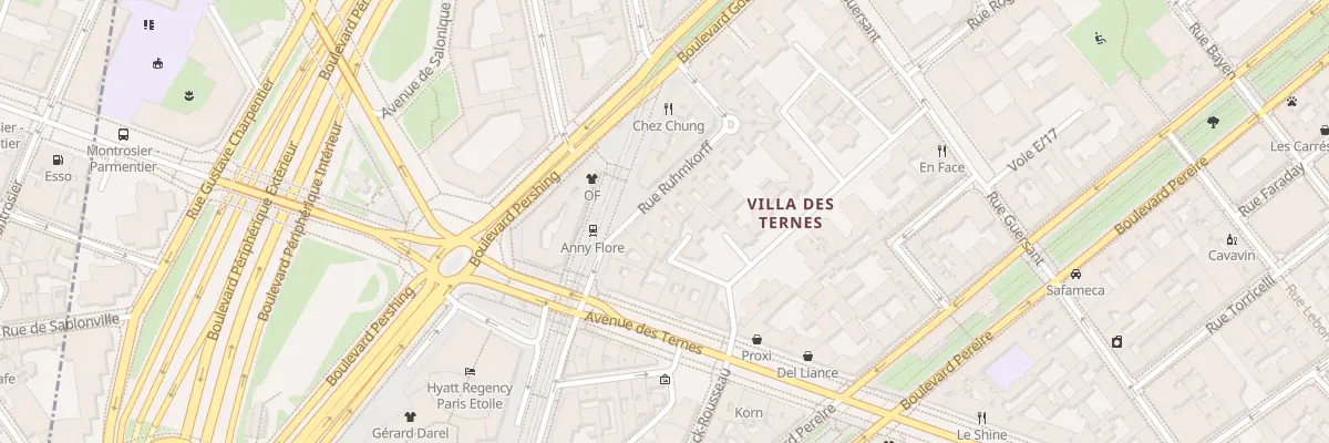 Plan du 21 Rue Ruhmkorff à Paris 17e Arrondissement