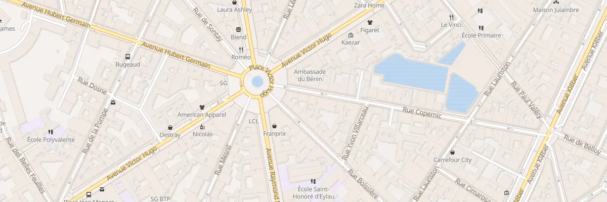 Plan du 49 Rue Copernic à Paris 16e Arrondissement