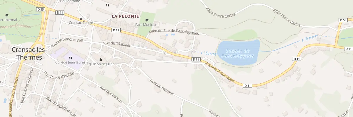 Plan du 33B Av Jean Jaures à Cransac-les-Thermes