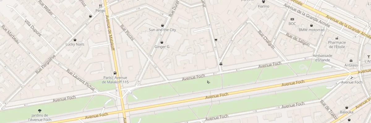 Plan du 40 Av Foch à Paris 16e Arrondissement