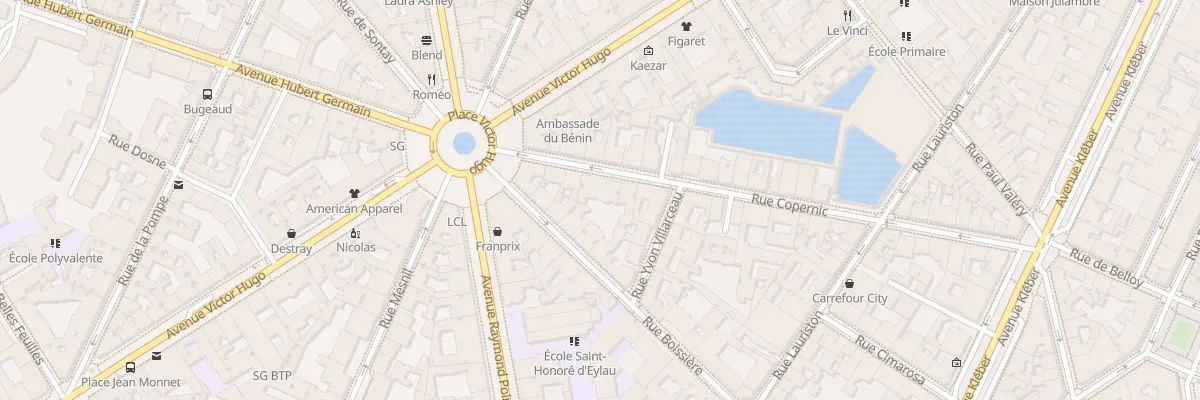 Plan du 43 Rue Copernic à Paris 16e Arrondissement