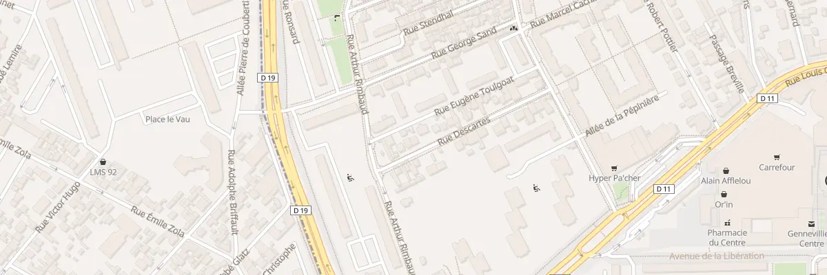 Plan du 36 Rue Descartes à Gennevilliers