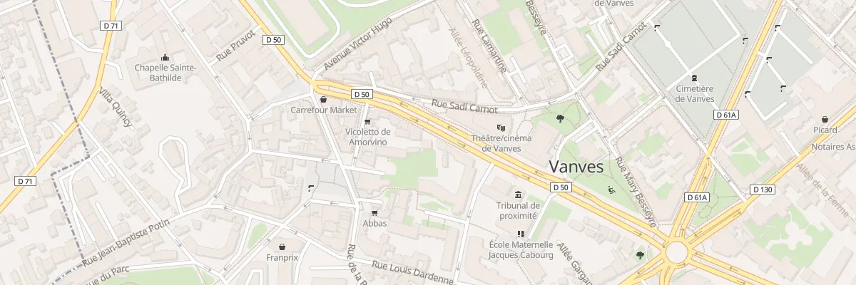Plan du 20 Rue Antoine Fratacci à Vanves