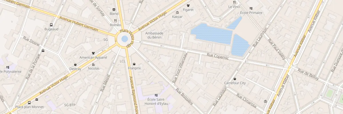 Plan du 41 Rue Copernic à Paris 16e Arrondissement
