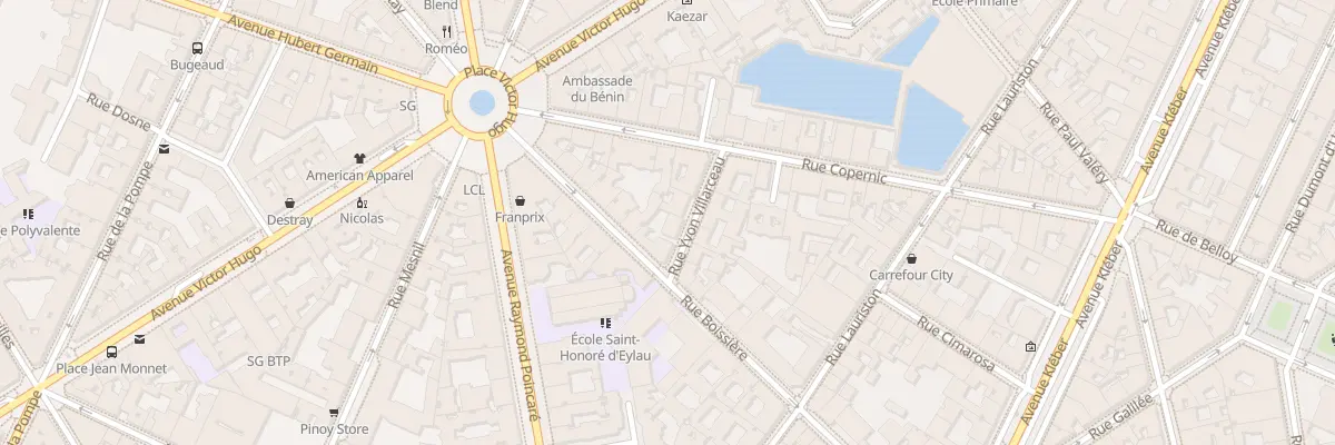 Plan du 8 Rue Yvon Villarceau à Paris 16e Arrondissement