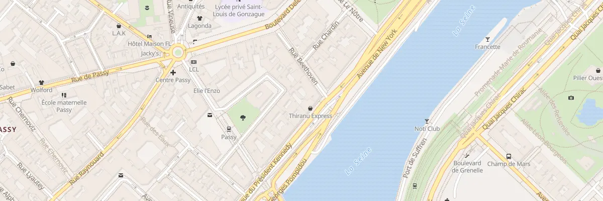 Plan du 4 Av du Pdt Kennedy à Paris 16e Arrondissement