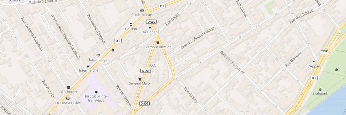 Plan du 2 Rue du Général Mangin à Asnières-sur-Seine