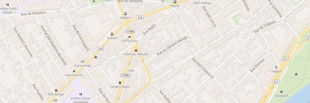Plan du 5 Rue du Général Mangin à Asnières-sur-Seine