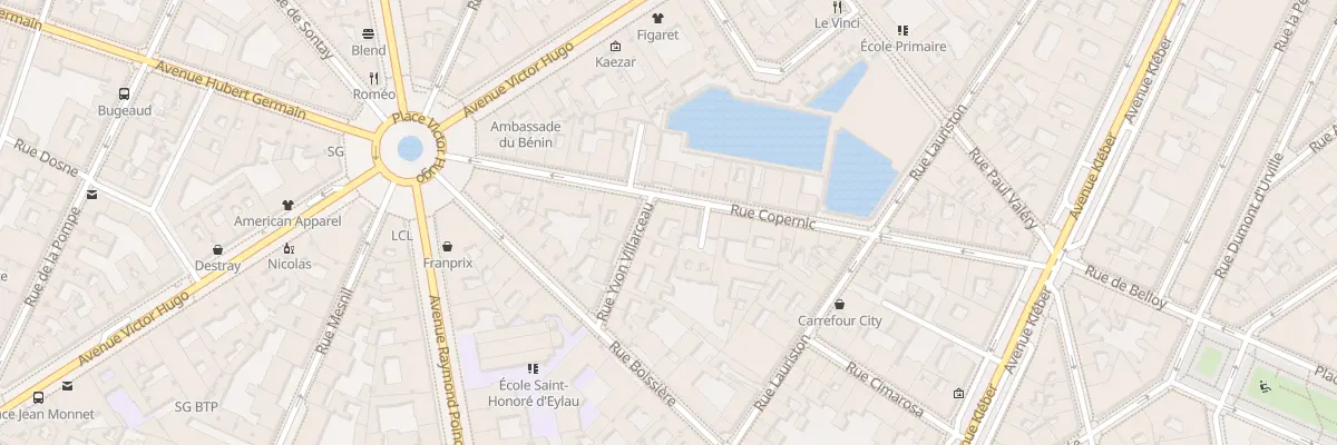 Plan du 35 Rue Copernic à Paris 16e Arrondissement