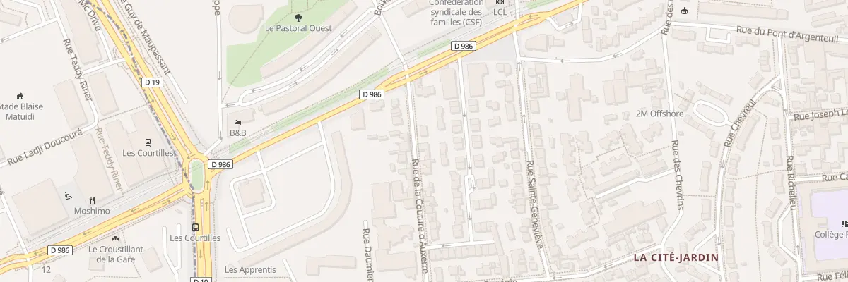Plan du 130 Rue de la Couture Auxerre à Gennevilliers