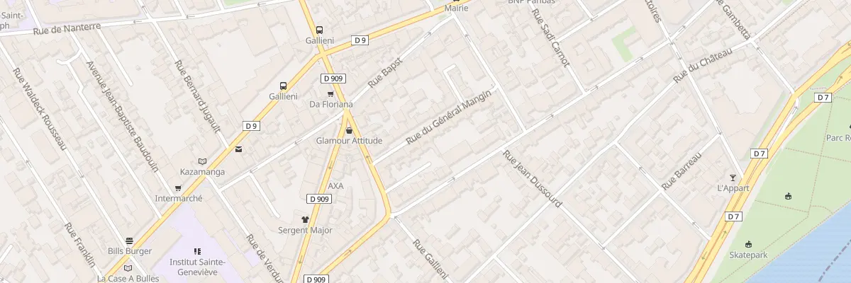 Plan du 8 Rue du Général Mangin à Asnières-sur-Seine