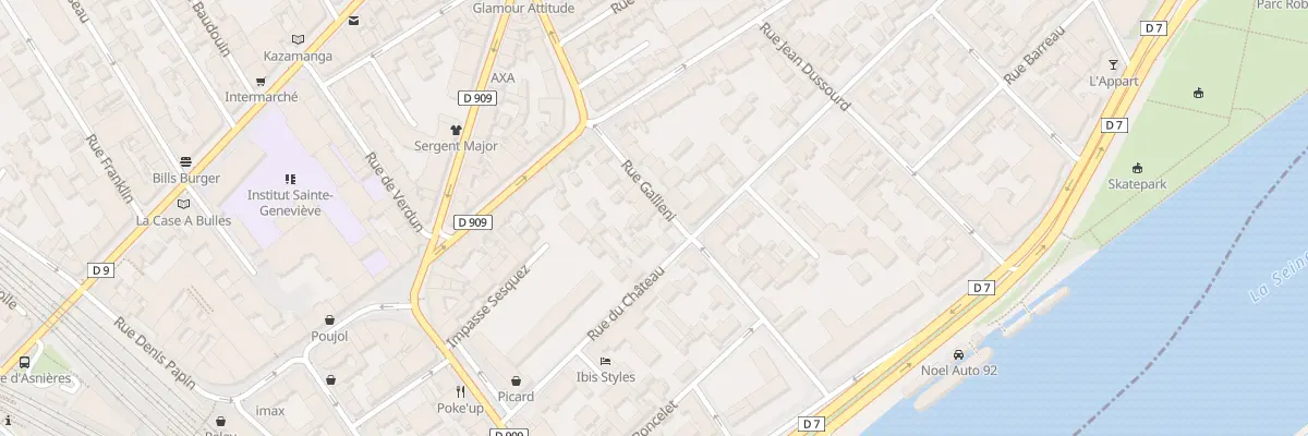 Plan du 13 Rue Galliéni à Asnières-sur-Seine