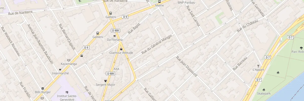 Plan du 10 Rue du Général Mangin à Asnières-sur-Seine