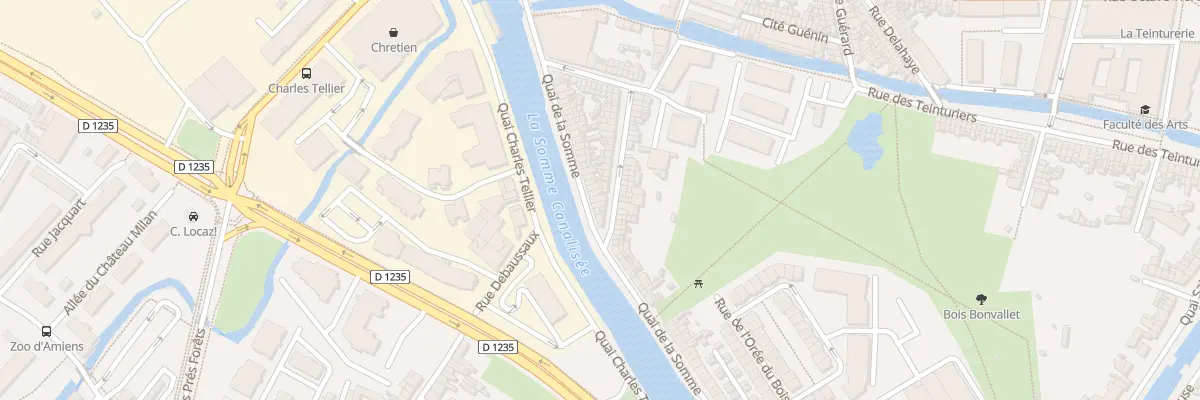 Plan du 7 Rue Bonvallet à Amiens
