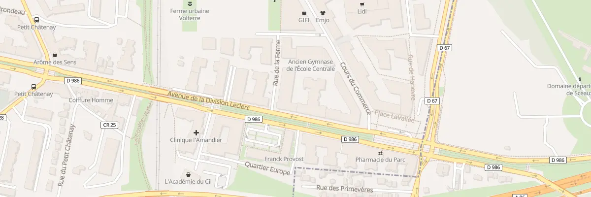 Plan du 24 Av de la Division Leclerc à Châtenay-Malabry