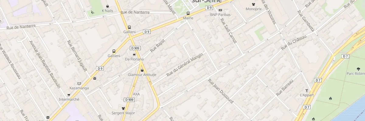 Plan du 15 Rue du Général Mangin à Asnières-sur-Seine