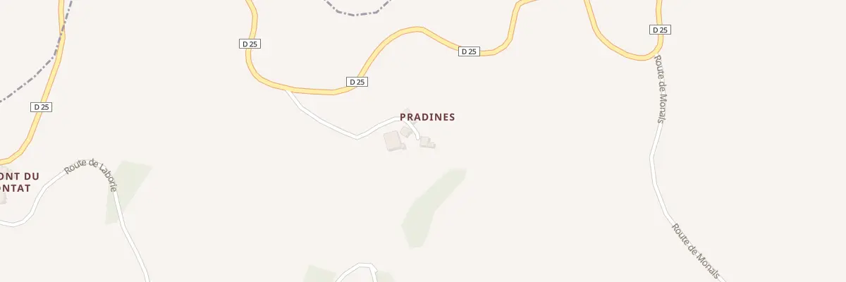 Plan du 5213 Pradines à Saint-Santin