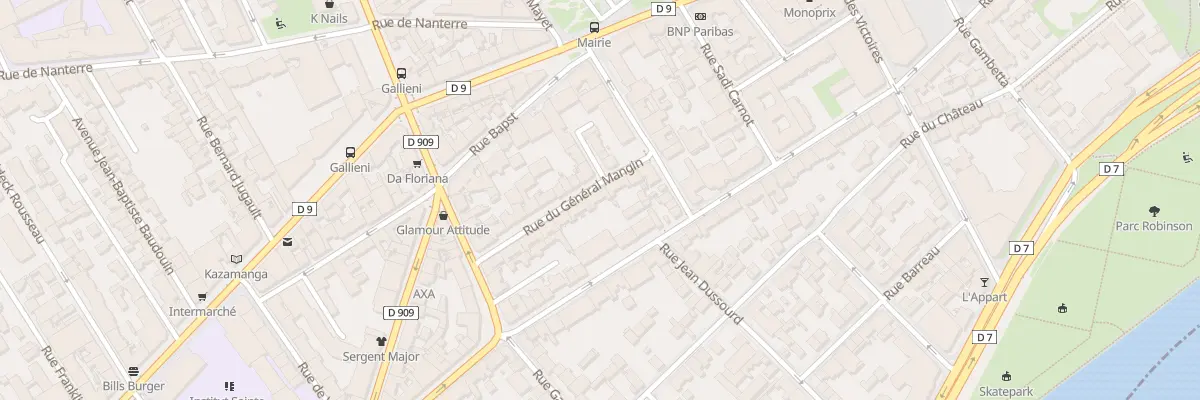 Plan du 12 Rue du Général Mangin à Asnières-sur-Seine