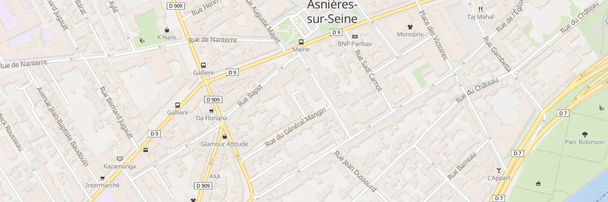 Plan du 21 Rue du Général Mangin à Asnières-sur-Seine