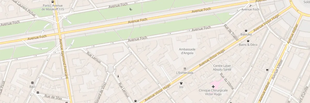 Plan du 23 Av Foch à Paris 16e Arrondissement