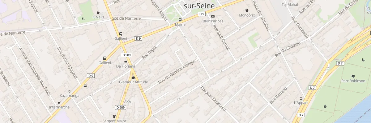 Plan du 25 Rue du Général Mangin à Asnières-sur-Seine