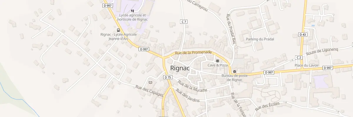 Plan du 1 Rue du Commerce à Rignac