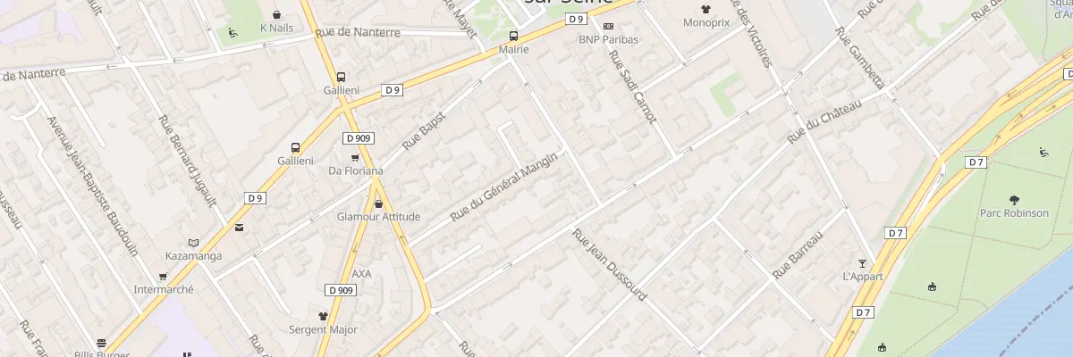 Plan du 16 Rue du Général Mangin à Asnières-sur-Seine
