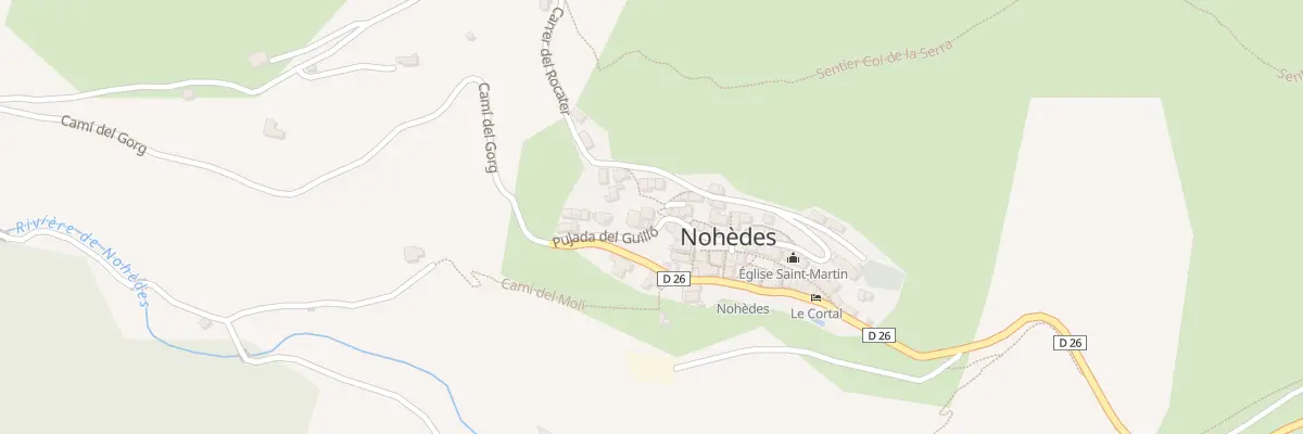 Plan du 1 Pujador dels Carboners à Nohèdes