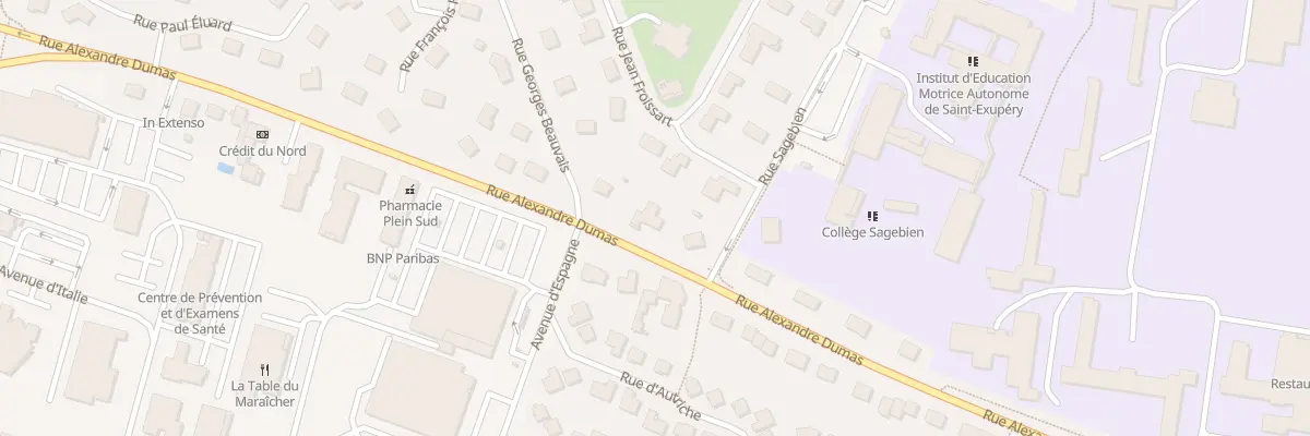 Plan du 112 Rue Alexandre Dumas à Amiens
