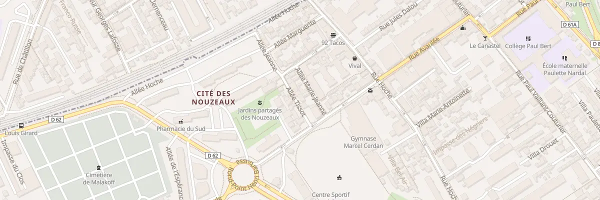 Plan du 6 All Tissot à Malakoff