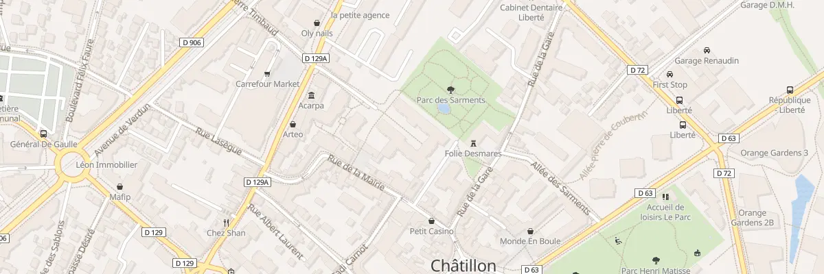 Plan du 1 All Antoine Watteau à Châtillon