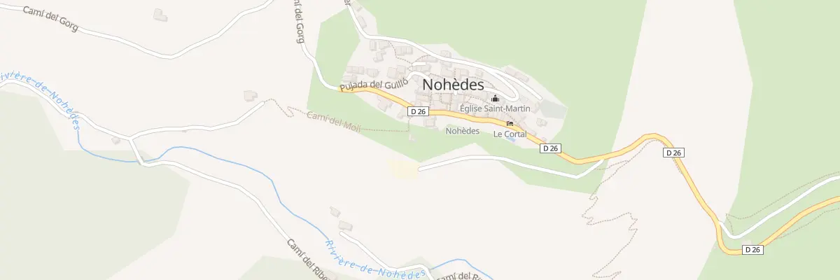 Plan du 1 Camí del Molí à Nohèdes