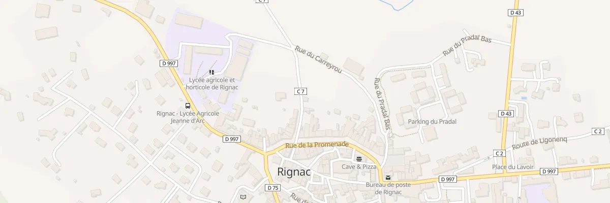 Plan du 5 Rue de la Calquiere à Rignac