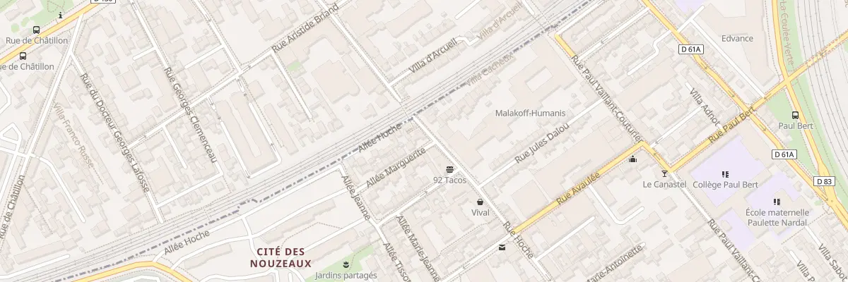 Plan du 4 Rue Hoche à Malakoff