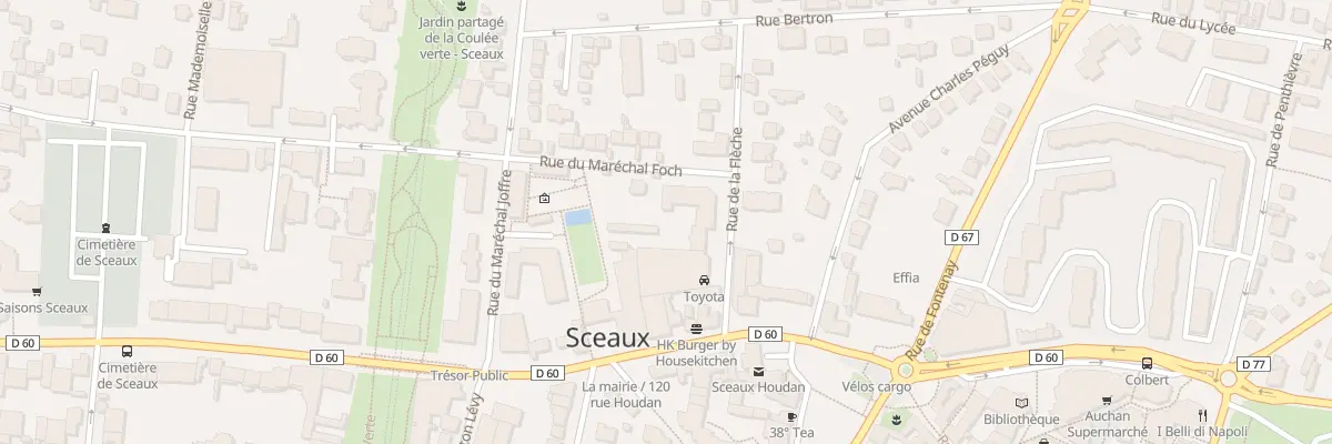 Plan du 1 Rue du Maréchal Foch à Sceaux