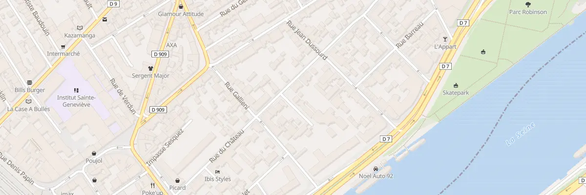 Plan du 28 Rue du Château à Asnières-sur-Seine