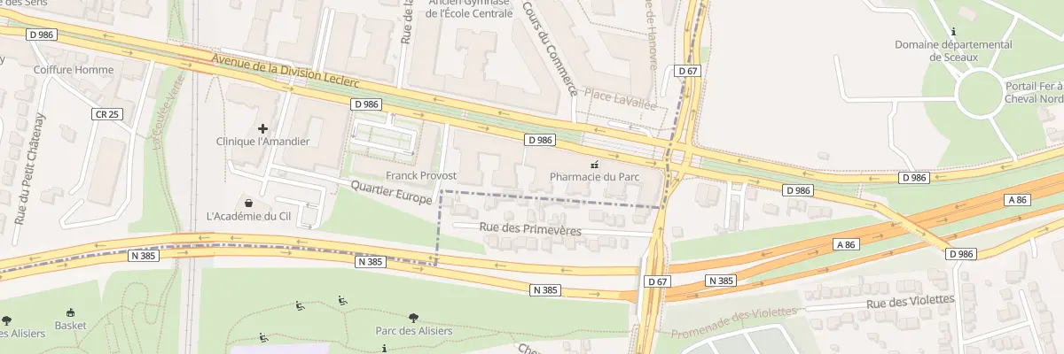Plan du 9 Av de la Division Leclerc à Châtenay-Malabry