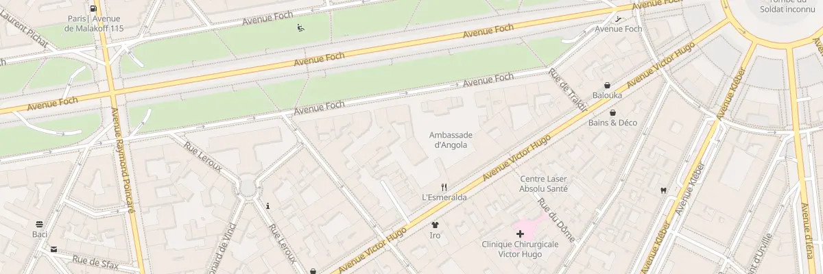 Plan du 21 Av Foch à Paris 16e Arrondissement