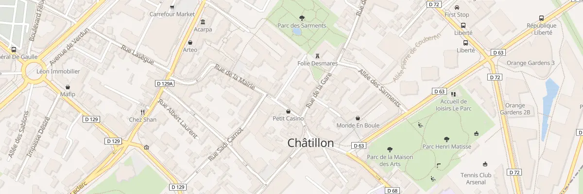 Plan du 3 Rue de la Gare à Châtillon
