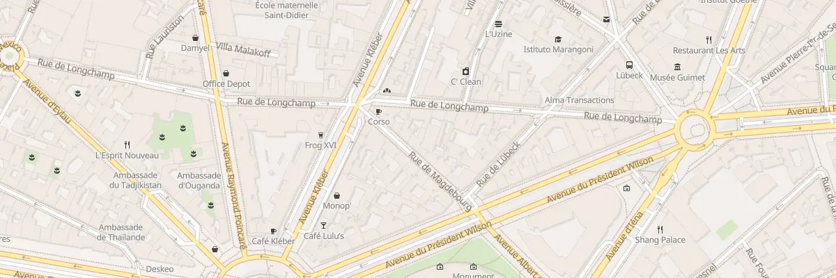 Plan du 18 Rue de Magdebourg à Paris 16e Arrondissement
