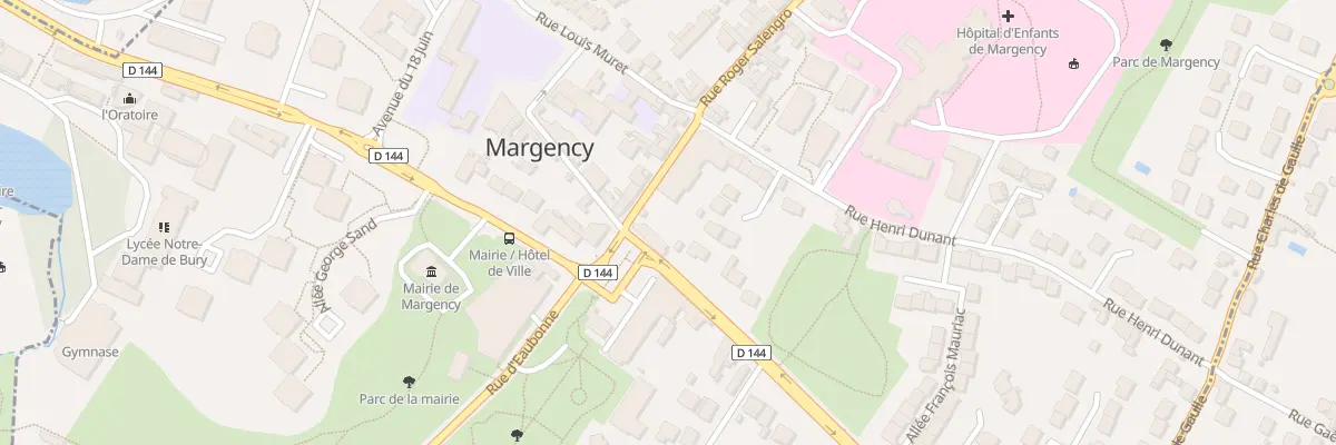 Plan du 2 Rue Roger Salengro à Margency