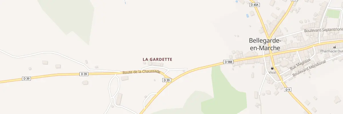 Plan du 5298A La Gardette à Bellegarde-en-Marche