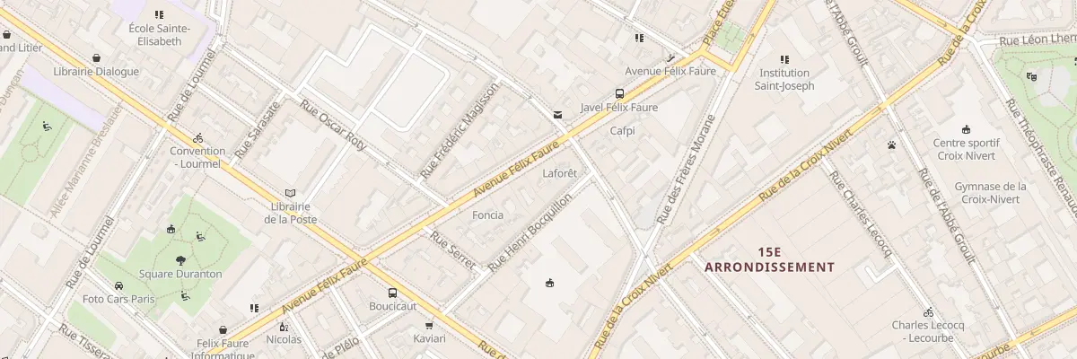 Plan du 25 Av Félix Faure à Paris 15e Arrondissement